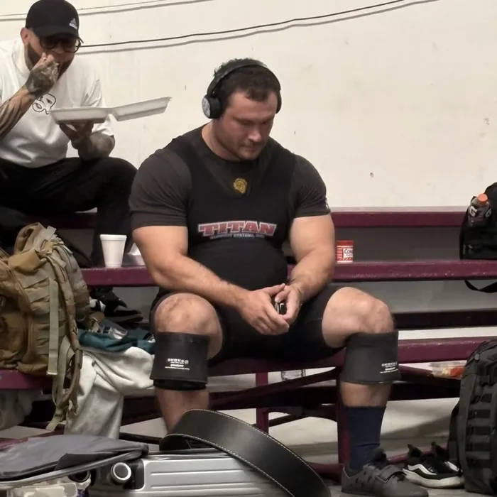 Douglas Lutz waiting backstage between attempts